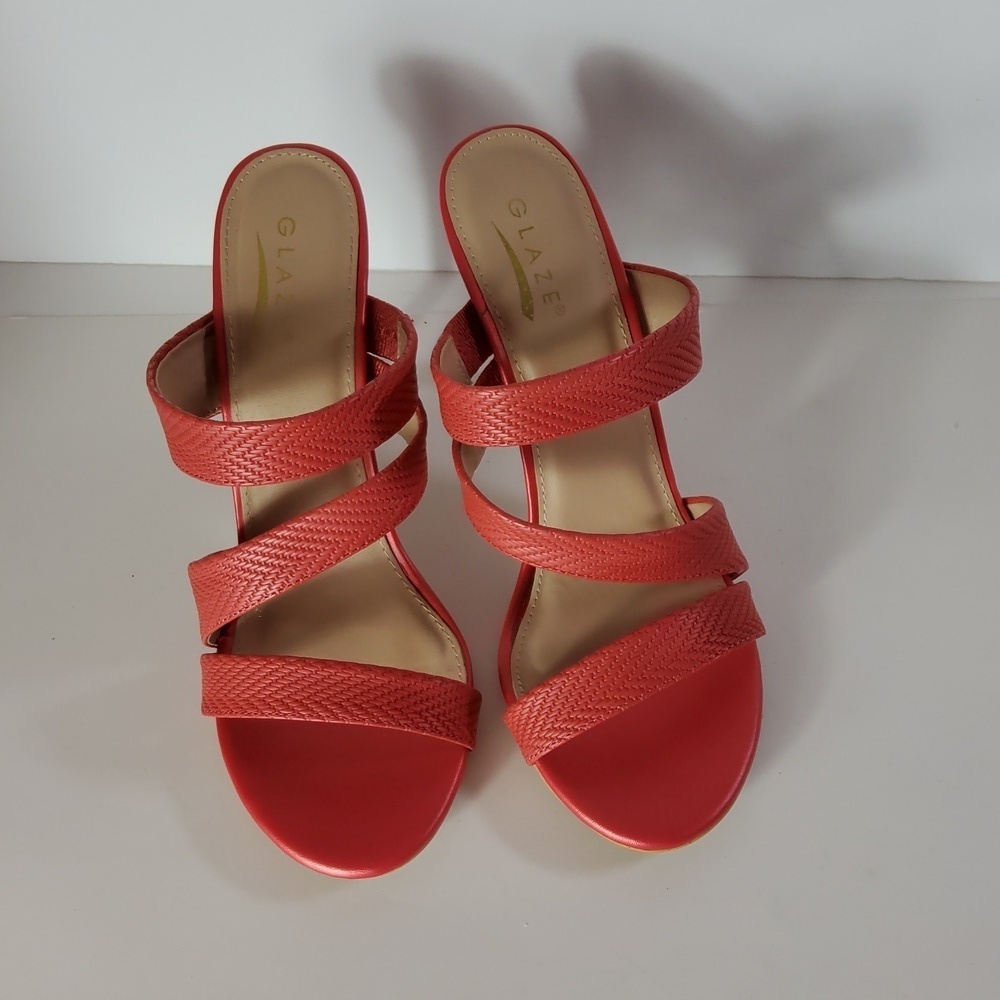 GLAZE Red 4" Heels Size 8.5